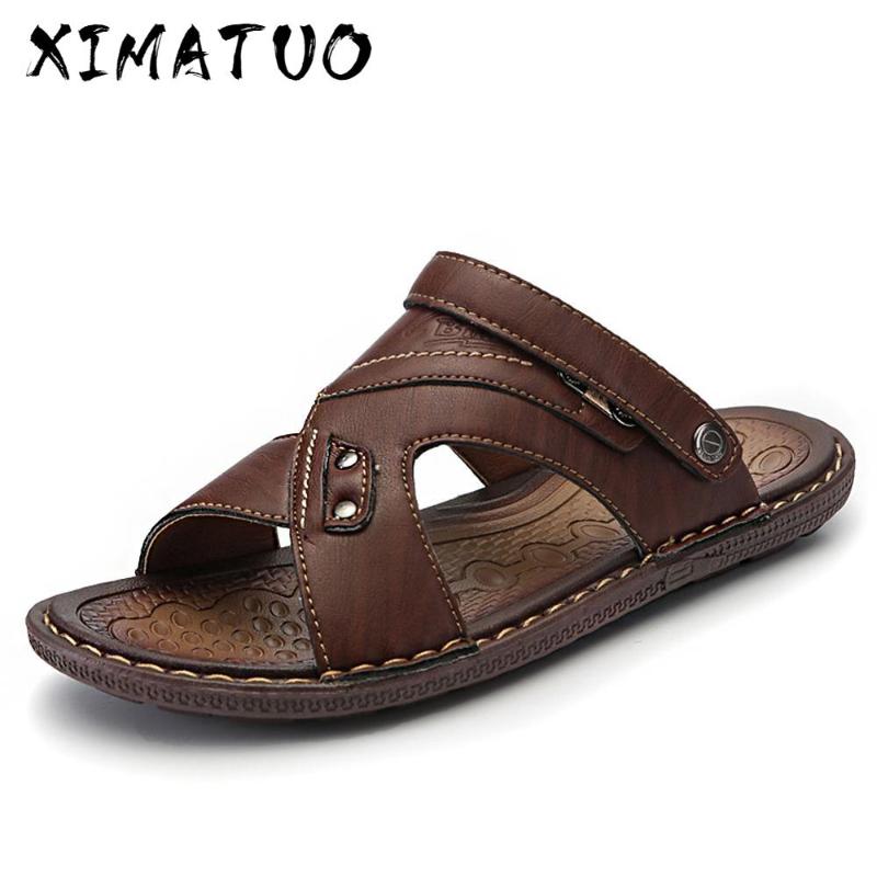 Summer Sandals For Men Leather Beach Breathable Sandals Comfortable Soft High Quality Slippers Flip-Flops 2020 New Big Size 46, 6216kaqi
Summer Sandals For Men Leather Beach Breathable Sandals Comfortable Soft High Quality Slippers Flip-Flops 2020 New Big Size 46, 6216kaqi