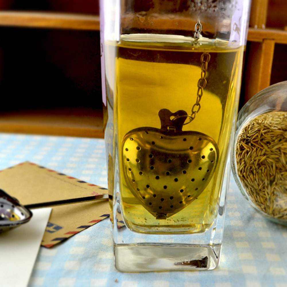 Heart Shape Stainless steel Tea Infuser kitchen tools Strainer Filter Long Handle Spoons Wedding Party Gift Favor with opp retail 7800128