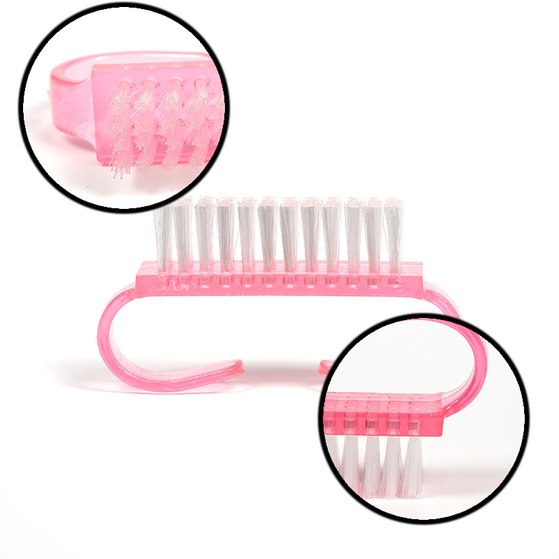 Pink Nail Cleaning Brush Dust Brush Calf Horn Brush Arte De Unas Pink Soft Nail Art Care Tool Portable After File Nail Art Tools For Women