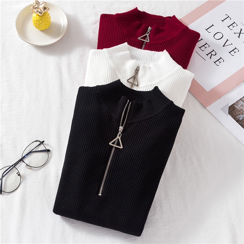 2020 Autumn Winter Women Turtleneck Zip-up Sweaters New Fashion Knitted Jumpers Female Crop Pullovers Female Crocheted Tops, Black
2020 Autumn Winter Women Turtleneck Zip-up Sweaters New Fashion Knitted Jumpers Female Crop Pullovers Female Crocheted Tops, Black