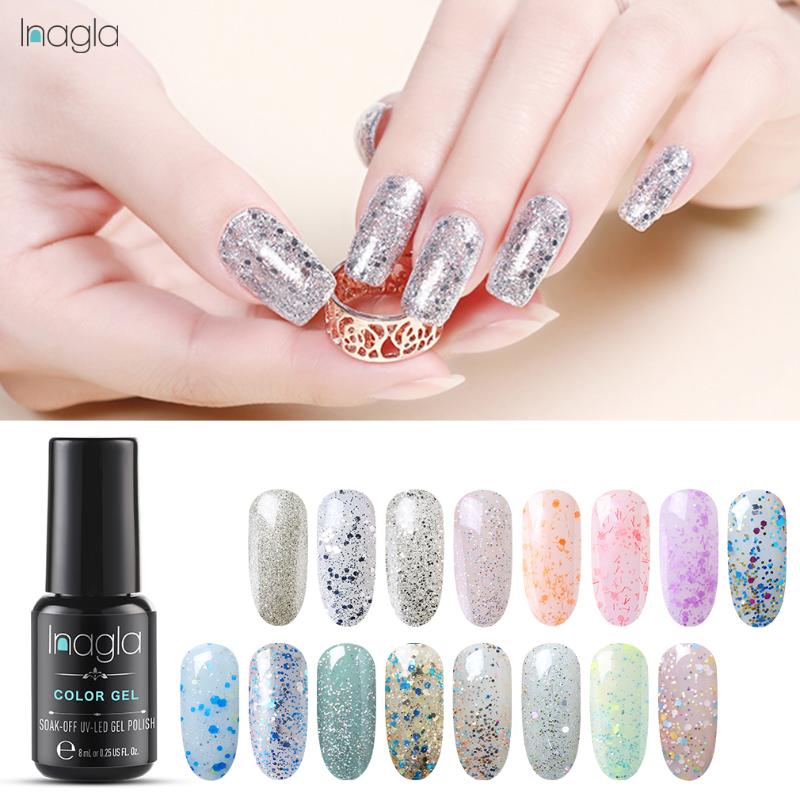 Inagla Color UV Gel Holographic Glitter Sequins Semi Permanent Soak Off Nail Art Gel Polish Varnish Manicure Nail Polish, Zg2601
Inagla Color UV Gel Holographic Glitter Sequins Semi Permanent Soak Off Nail Art Gel Polish Varnish Manicure Nail Polish, Zg2601
