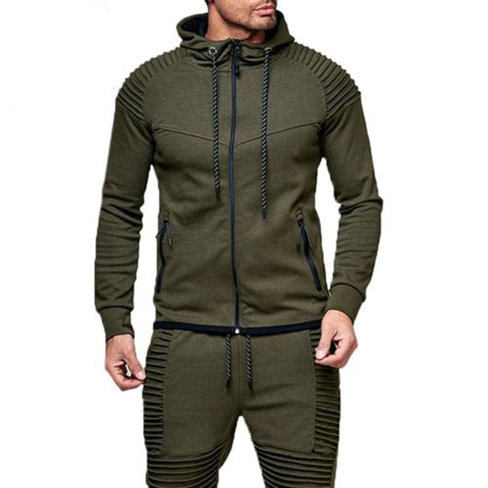 2019 Men Fashion Long Sleeve Hoodies+Pants Set Male Tracksuit Sport Suit Men's Gyms Set Casual Sportswear Suit T200720