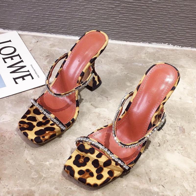 Leopard Sexy grain Summer 2020 Mules Slippers Women Fashion Sandals Open Toe Diamond Crystal High Heels Spike Heel Shoes, Black
Leopard Sexy grain Summer 2020 Mules Slippers Women Fashion Sandals Open Toe Diamond Crystal High Heels Spike Heel Shoes, Black