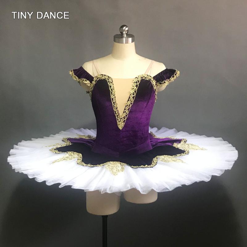 Off Shoulder Dark Purple Velvet Bodice with Gold Trim White Tutu Professional Ballet Pancake Tutu Ballerina Dance Costume BLL141
Off Shoulder Dark Purple Velvet Bodice with Gold Trim White Tutu Professional Ballet Pancake Tutu Ballerina Dance Costume BLL141