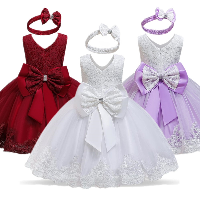 Baby Girl Dress Christening Gowns Elegant Bow Princess Dress Wedding Birthday Party Baptism Dresses New Year Baby Girl Clothes, 2-4
Baby Girl Dress Christening Gowns Elegant Bow Princess Dress Wedding Birthday Party Baptism Dresses New Year Baby Girl Clothes, 2-4