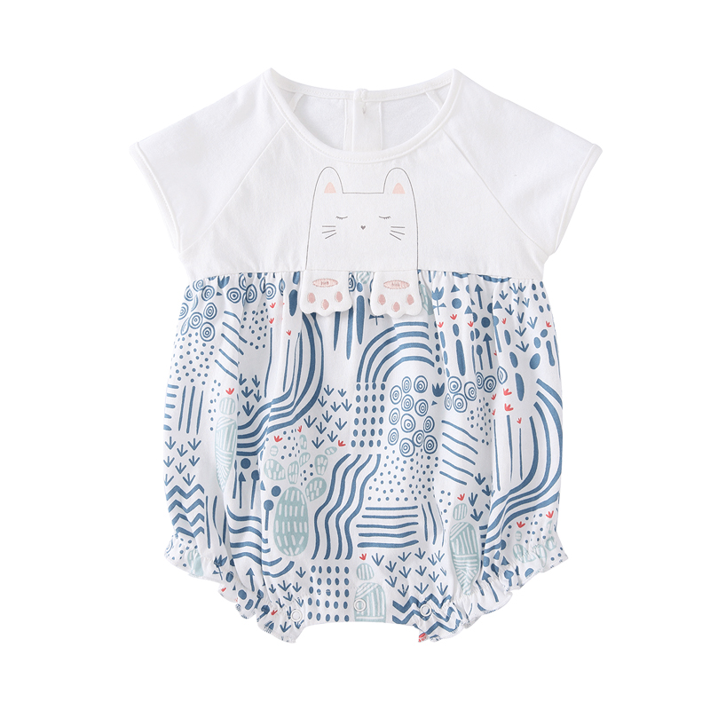 Pureborn Newborn Baby Bodysuit Baby Girl Breathable Cotton Cartoon Kitten Summer Girl Clothes Pajamas Photography, Blue
Pureborn Newborn Baby Bodysuit Baby Girl Breathable Cotton Cartoon Kitten Summer Girl Clothes Pajamas Photography, Blue