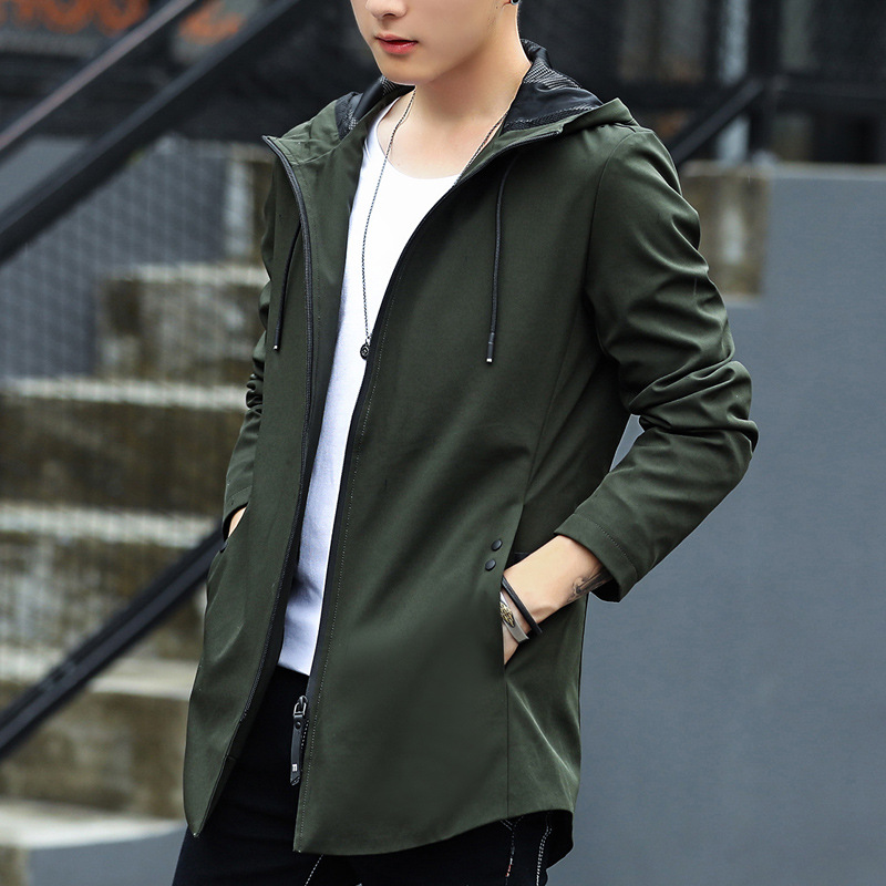 2020 autumn Mens Trench Coat men simple Korean casual solid Windbreaker mid-length hooded jacket fashion tide men's clothing, Black
2020 autumn Mens Trench Coat men simple Korean casual solid Windbreaker mid-length hooded jacket fashion tide men's clothing, Black
