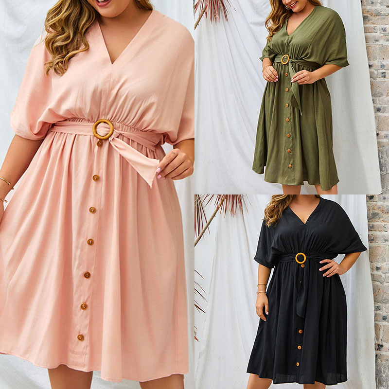 JHD-V-neck Party Dress Women Summer Long Big Size Dress Ladies Plus Size Elegant Midi Oversized Dresses, Black
JHD-V-neck Party Dress Women Summer Long Big Size Dress Ladies Plus Size Elegant Midi Oversized Dresses, Black