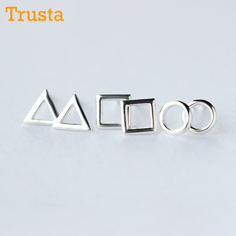 Trusta 100% 925 Sterling Silver Jewelry Fashion Cute Tiny Round Square Triangle Stud Earrings Gift For Girls Kids Lady DS46
Trusta 100% 925 Sterling Silver Jewelry Fashion Cute Tiny Round Square Triangle Stud Earrings Gift For Girls Kids Lady DS46