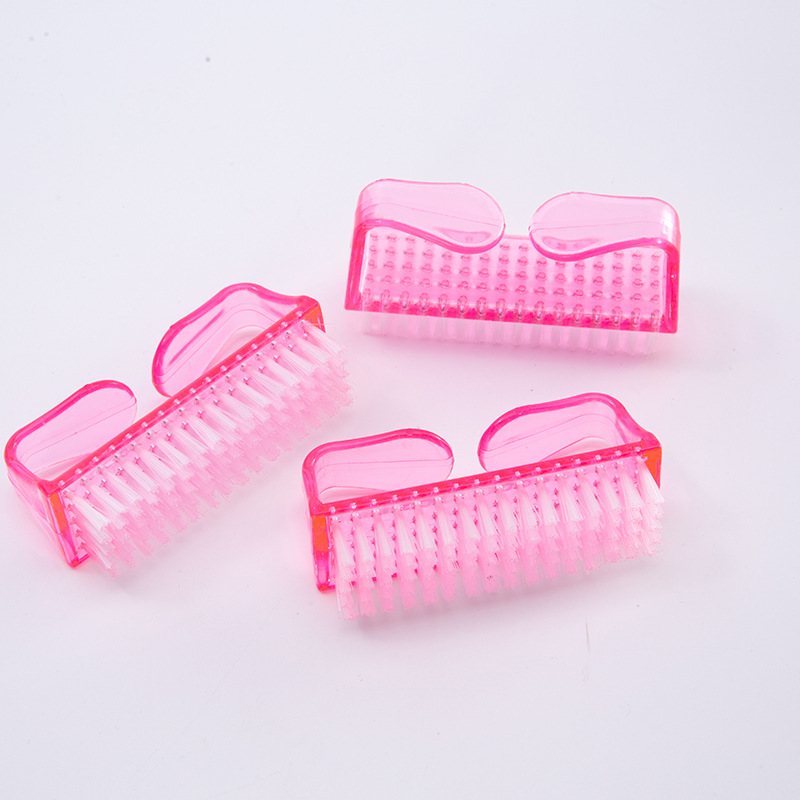 Plastic Manicure Pedicure Brush Nail Cleaning Tools Soft Remove Dust Brushes Nail Care Accessories Portable Calf Horn Brush Nails Tools