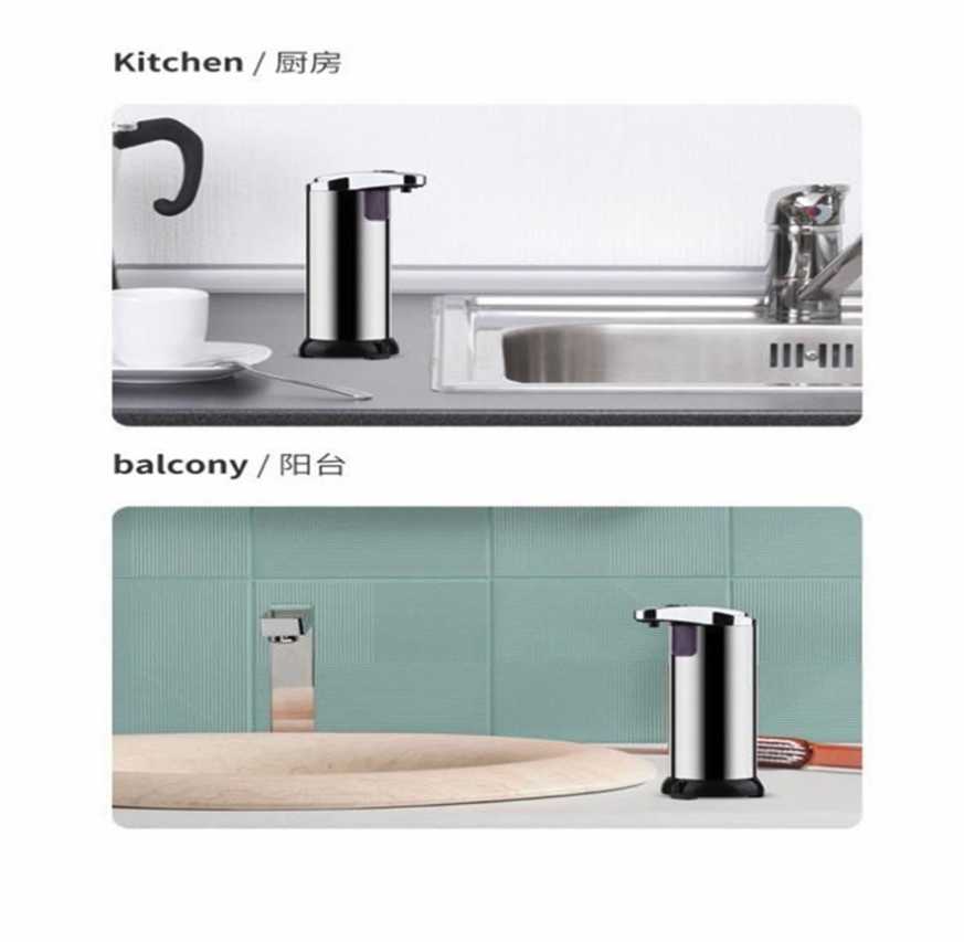 250ML Automatic Sensor Soap Dispenser Liquid Dispensers Portable Stainless Steel infrared Sensor
