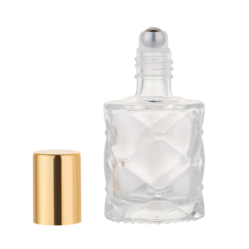 MUB - Portable Mini 10ml Glass Steel Roll-on Essential Oil Bottle Travel Perfume Bottles Empty Cosmetic Containers Roller Bottle