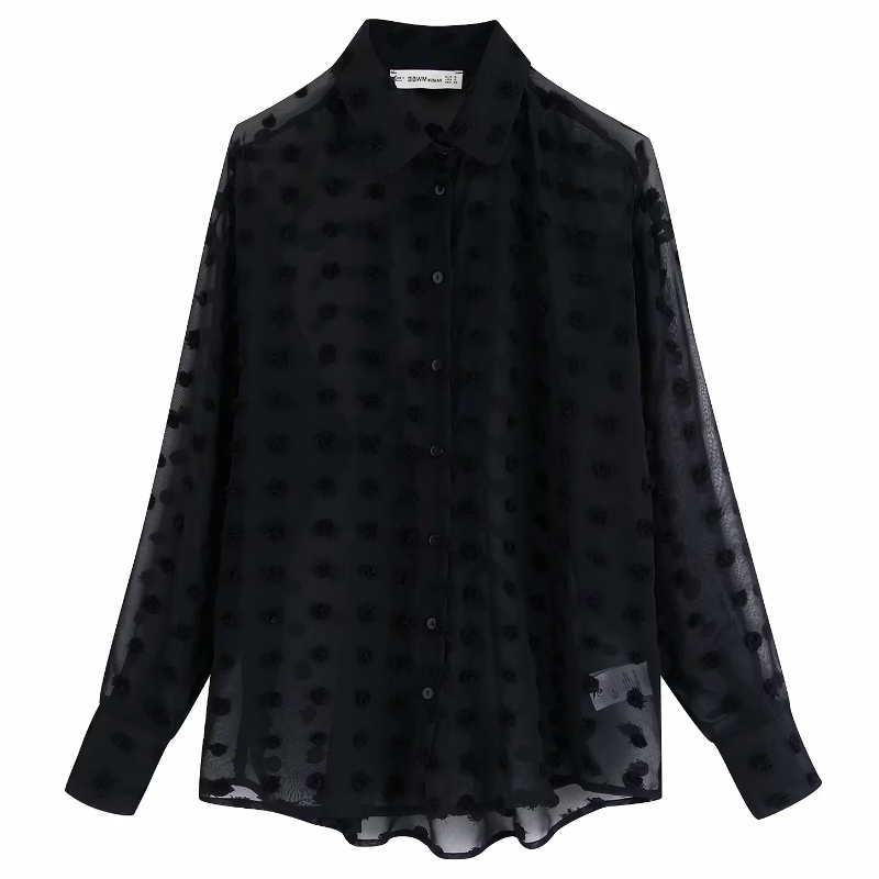 Blackday new women fashion dot stitching casual chiffon blouse shirt women long sleeve chic blusas perspective white chemise tops, Sky blue
Blackday new women fashion dot stitching casual chiffon blouse shirt women long sleeve chic blusas perspective white chemise tops, Sky blue