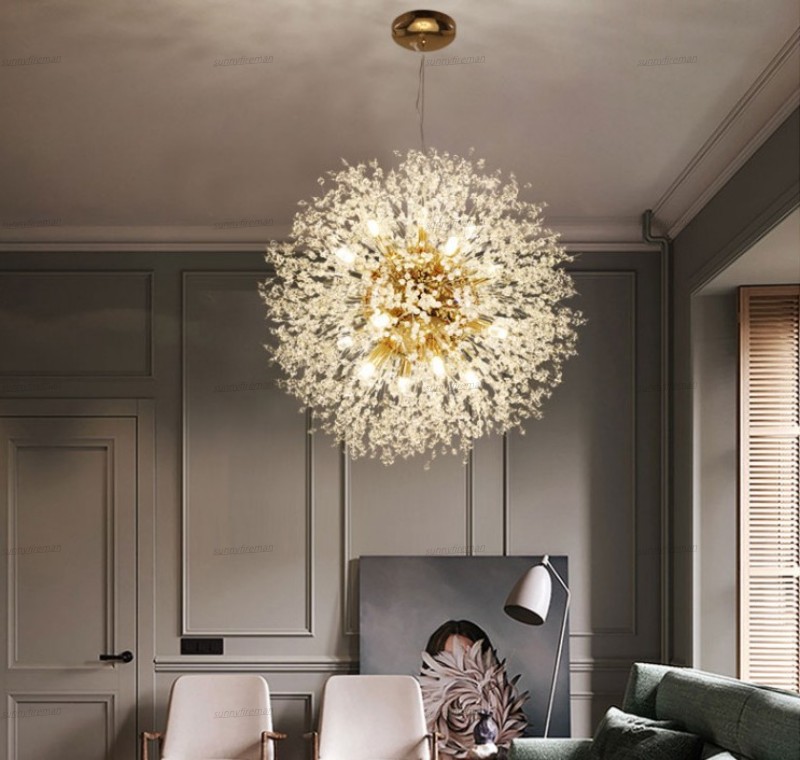 Modern Dandelion LED Ceiling Light Crystal Chandeliers Lighting Globe Ball Pendant Lamp for Dining Room Bedroom Living Room Lighting Fixture
Modern Dandelion LED Ceiling Light Crystal Chandeliers Lighting Globe Ball Pendant Lamp for Dining Room Bedroom Living Room Lighting Fixture