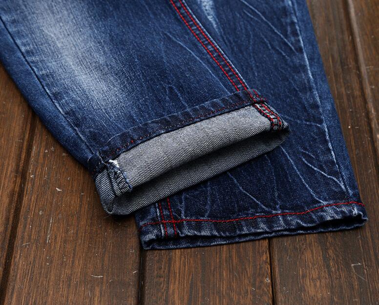 Puimentiua 2018 Fashion Men Ripped Jeans Spring Men Patchwork Hollow Out Printed Beggar Cropped Pants Man Cowboys Casual Pants1