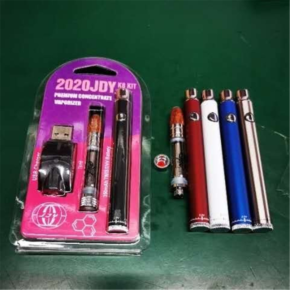 JDY K8 Vaporizer Starter Kit 350mAh Bottom Spinner Preheat VV Battery with Big Chief 1.0ml Cartridge Blister Pack for Thick Oil, Black
JDY K8 Vaporizer Starter Kit 350mAh Bottom Spinner Preheat VV Battery with Big Chief 1.0ml Cartridge Blister Pack for Thick Oil, Black