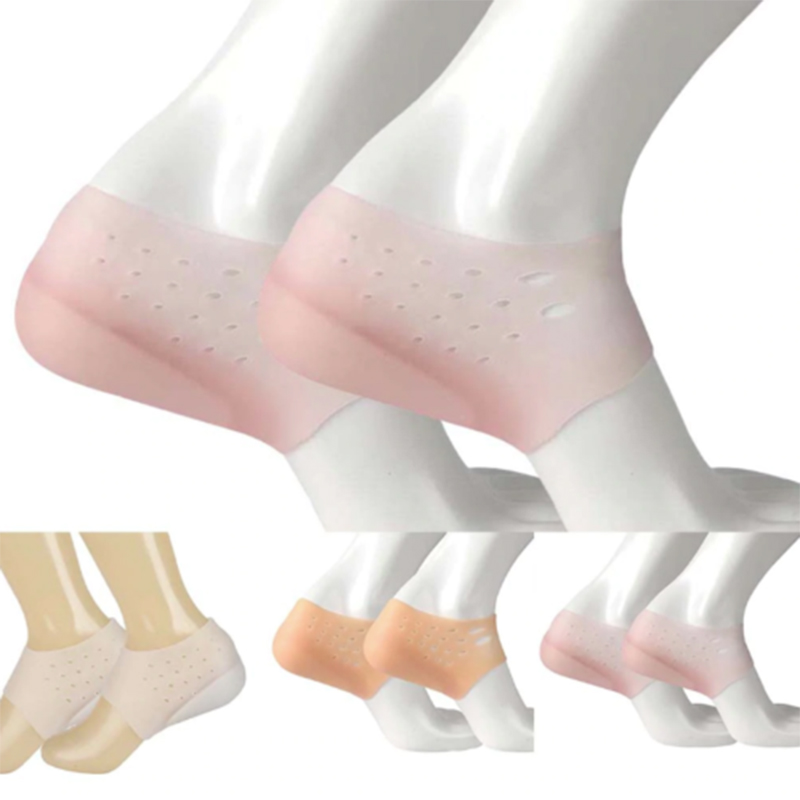 1Pair Invisible Height Increased Insoles Silicone Heel Socks for Women Men YU-Home