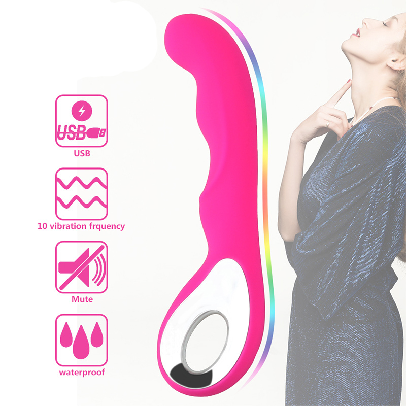 USB Rechargeable Female Masturbation Vibrator, Clit and G Spot Orgasm Squirt Massager, AV Vibrating Stick, Sex Toy for Women Y200616