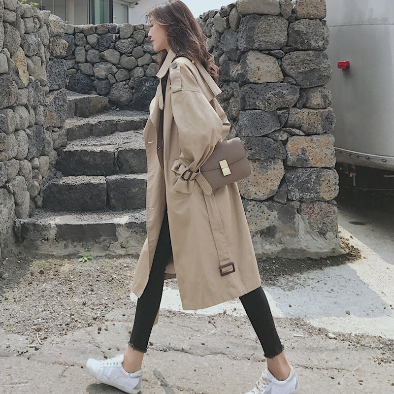 2020 New Spring and Autumn Women' Korean Long Khaki Female Trench Coat Turn-down Collar Single Breasted Overcoat J215
2020 New Spring and Autumn Women' Korean Long Khaki Female Trench Coat Turn-down Collar Single Breasted Overcoat J215