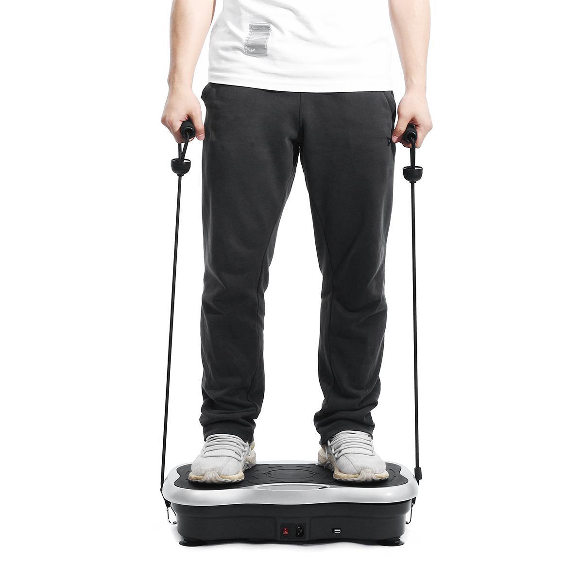 220KG441LBS Exercise Fitness Slim Vibration Machine Trainer Plate Platform Body Shaper Remote Control with Resistance Bands slimming machin