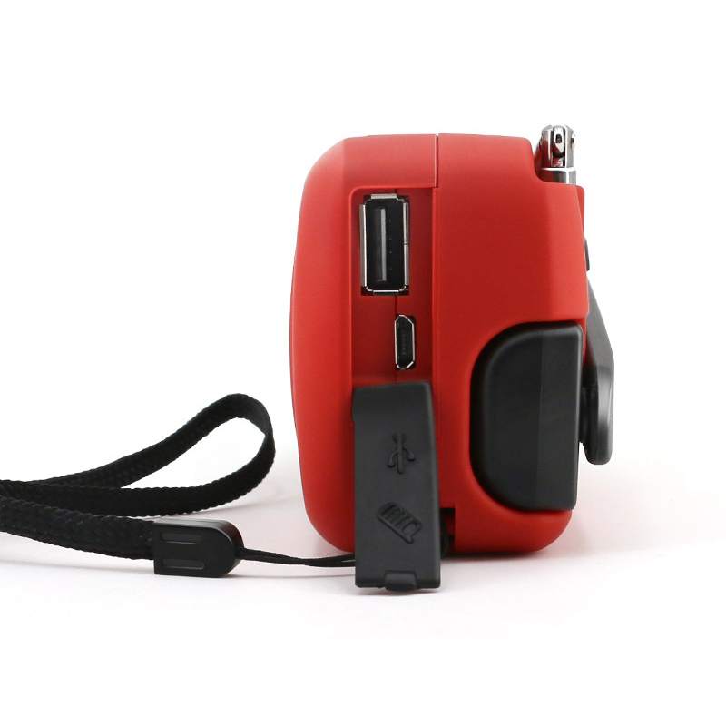 Solar lamp Multifunctional Emergency Radio hand crank USB Rechargeable Weather 1 LED Flashlight Power Bank Camping Light