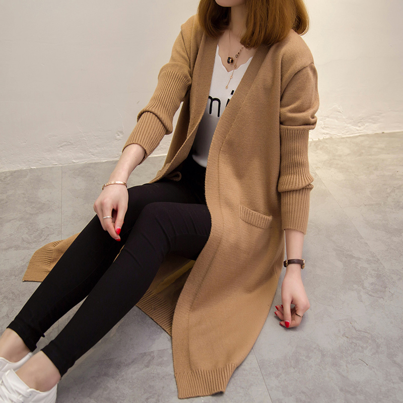 JoinYouth Long Cardigans Solid Casual Pockets Korean 2020 Autumn Sweaters Women All Match Outwear Fashion Sueter Mujer J298 T200803