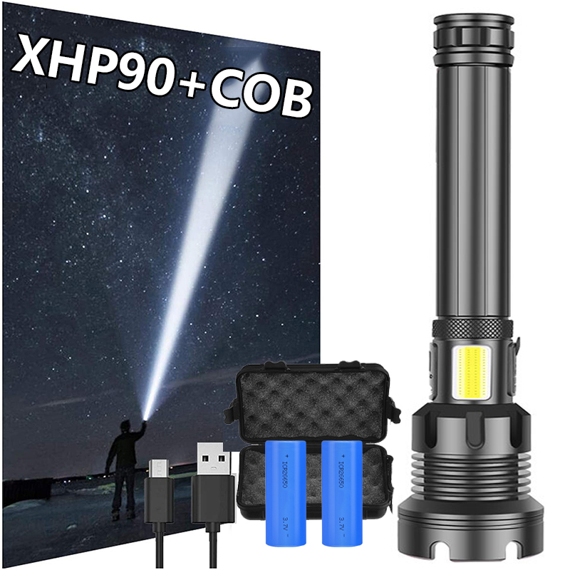 400000 LM XHP90.2 Most Powerful LED USB Rechargeable LED Display Torch XHP90 XHP70 Hand Lamp 18650 Tactical Light
400000 LM XHP90.2 Most Powerful LED USB Rechargeable LED Display Torch XHP90 XHP70 Hand Lamp 18650 Tactical Light