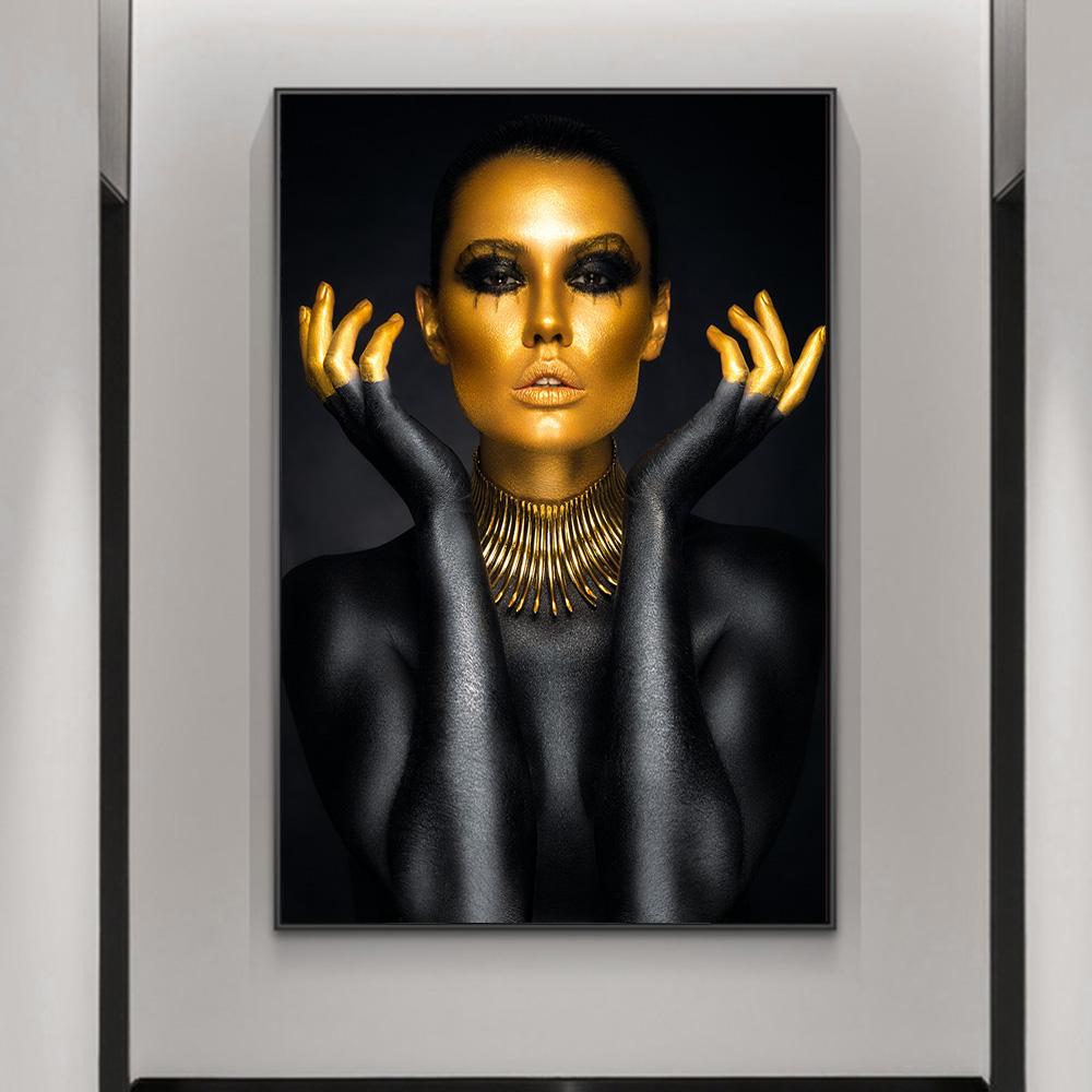 Black Gold Nude Sexy Woman Canvas Paintings On the Wall Art Posters And Prints Gold Face Girl Art Picture Home Wall Decor Cuadro
Black Gold Nude Sexy Woman Canvas Paintings On the Wall Art Posters And Prints Gold Face Girl Art Picture Home Wall Decor Cuadro