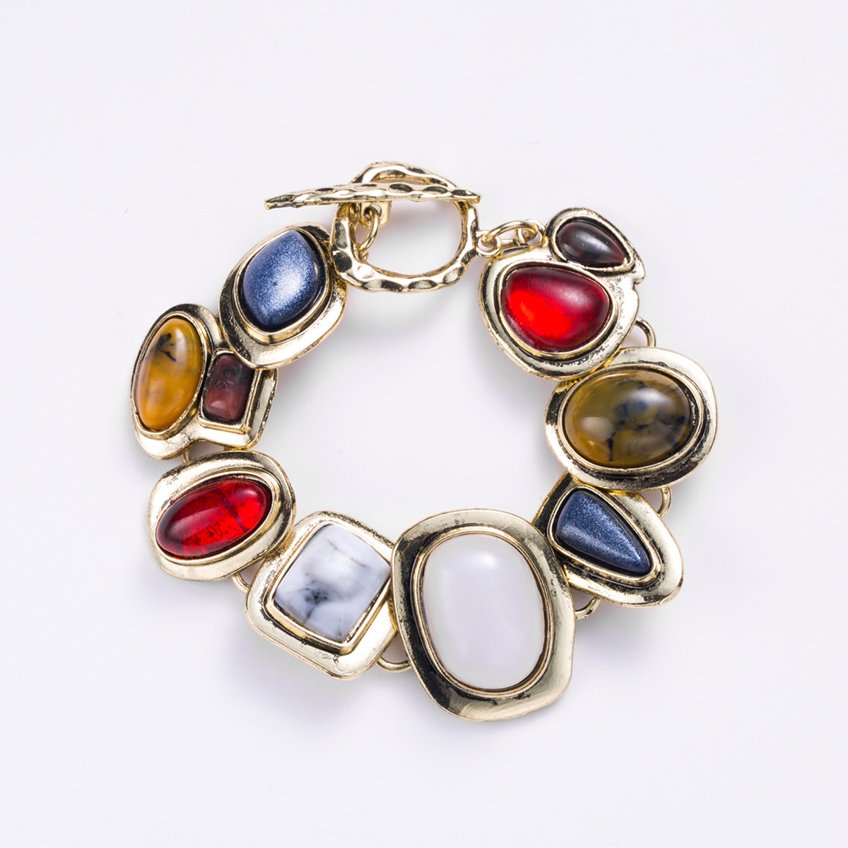 Fashion alloy geometric resin bracelet women's fashion Bohemian national style bracelet
Fashion alloy geometric resin bracelet women's fashion Bohemian national style bracelet