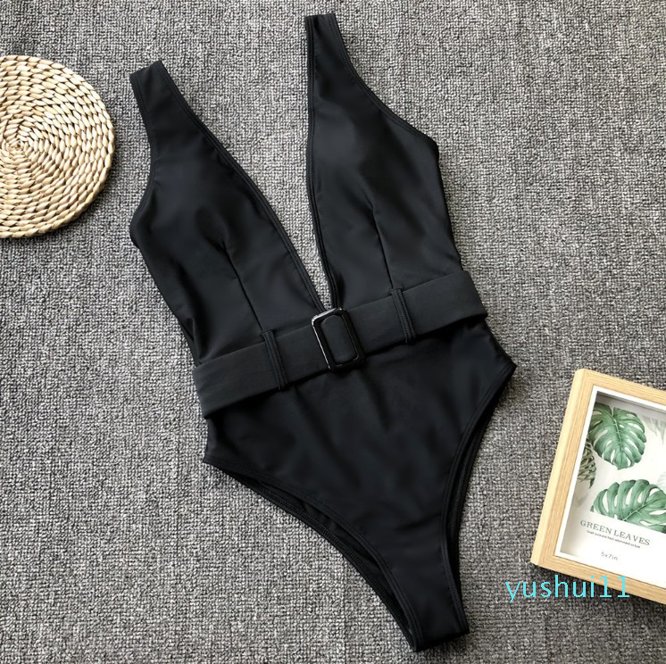 Wholesale-Solid Biquini 2019 Sexy Pure Deep V Backless Swimwear Maillot De Bain Femme With Belt Body Swimming Suit For Women Bathing Suit
Wholesale-Solid Biquini 2019 Sexy Pure Deep V Backless Swimwear Maillot De Bain Femme With Belt Body Swimming Suit For Women Bathing Suit
