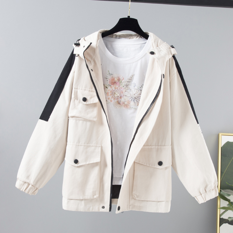 New Autumn Cool Jacket Women Loose Hooded Letter Print Short Jackets Female Patchwork Color Harajuku Casual Outwear Windbreaker
New Autumn Cool Jacket Women Loose Hooded Letter Print Short Jackets Female Patchwork Color Harajuku Casual Outwear Windbreaker