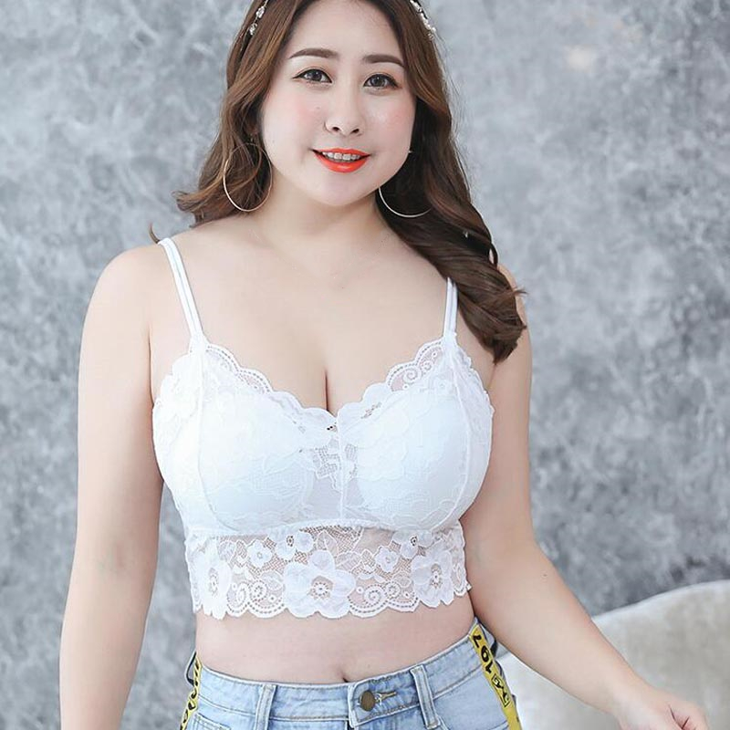 Pretty Women Summer Lace Flower Large Size Wrapped Chest No Steel Ring Anti-light Strapless Band Chest Pad Lace Bra Tops, White
Pretty Women Summer Lace Flower Large Size Wrapped Chest No Steel Ring Anti-light Strapless Band Chest Pad Lace Bra Tops, White