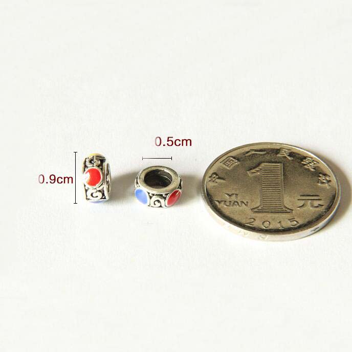 Epacket DHL 9mm Oil-dropping alloy flat beads Big hole auspicious clouds holding bead septa diy featured accessories DFDWZ024 Spacers