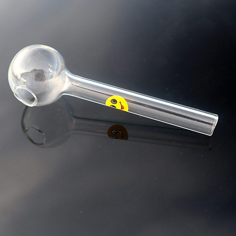 4.3 inch Smiley face theme glass water pipes smoking accessories banger