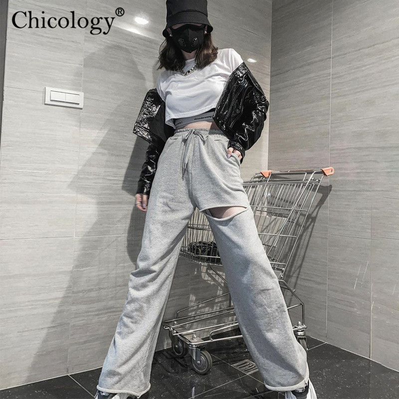 Chicology high waist wide leg joggers pants women palazzo loose trousers women 2020 summer sweatpants baggy streetwear clothes, Black
Chicology high waist wide leg joggers pants women palazzo loose trousers women 2020 summer sweatpants baggy streetwear clothes, Black