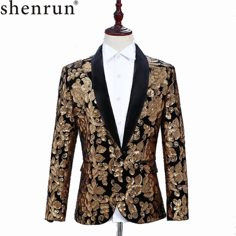 SHENRUN Men Shawl Lapel Blazer Designs Plus Size 5XL Black Velvet Gold Flowers Sequins Suit Jacket DJ Club Stage Singer Clothes, Blue blazer
SHENRUN Men Shawl Lapel Blazer Designs Plus Size 5XL Black Velvet Gold Flowers Sequins Suit Jacket DJ Club Stage Singer Clothes, Blue blazer