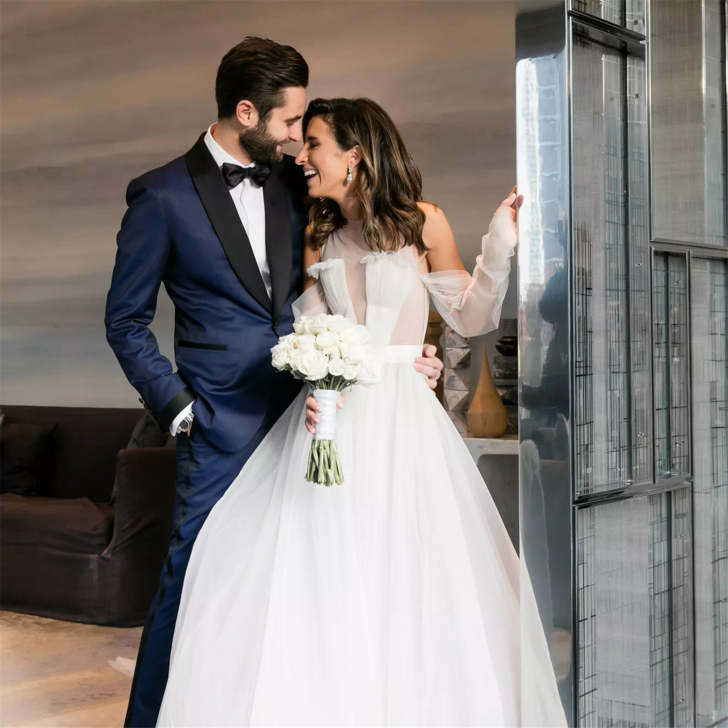 hot simply a line wedding dresses sheer jewel neck long sleeve bridal gowns beach boho plus size wedding dress robes de marie