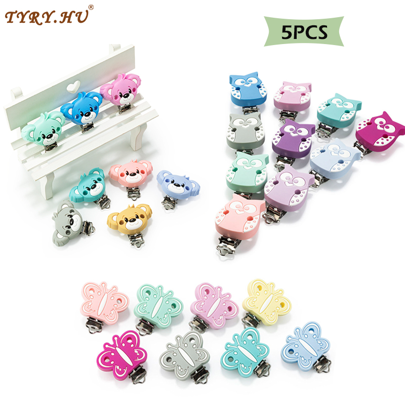 TYRY.HU 5pcs/set Animal Shaped Pacifier Clip Silicone Bead Baby Teether teething Accessories Pacifier Holder Clip DIY Bead Tool
TYRY.HU 5pcs/set Animal Shaped Pacifier Clip Silicone Bead Baby Teether teething Accessories Pacifier Holder Clip DIY Bead Tool