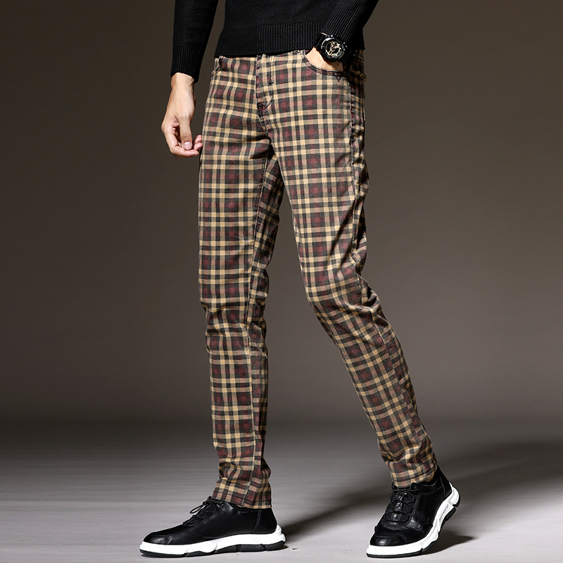 ICPANS Summer Autumn Plaid Casual Pants Men Thin Cotton Fashion Office Formal Suit Dress Trouser for Man Size 28-38 40 42, 709-4 black plaid
ICPANS Summer Autumn Plaid Casual Pants Men Thin Cotton Fashion Office Formal Suit Dress Trouser for Man Size 28-38 40 42, 709-4 black plaid