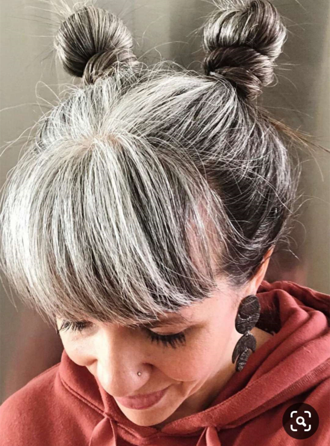 Fashon long short virgin grey hair ponytail hairpiece silk staight salt and pepper human hair pony tail natural highlights dye free 8A GRADE