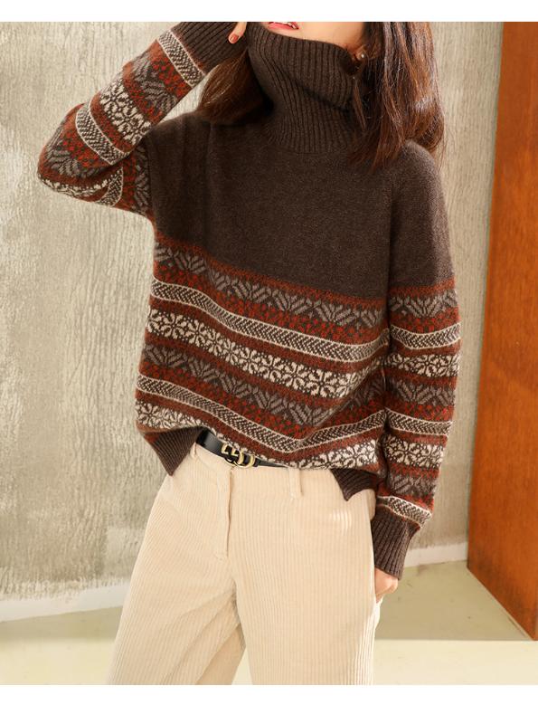 Autumn and winter new high-necked cashmere sweater women thick short paragraph loose knitted bottoming shirt large size pullover, Camel
Autumn and winter new high-necked cashmere sweater women thick short paragraph loose knitted bottoming shirt large size pullover, Camel