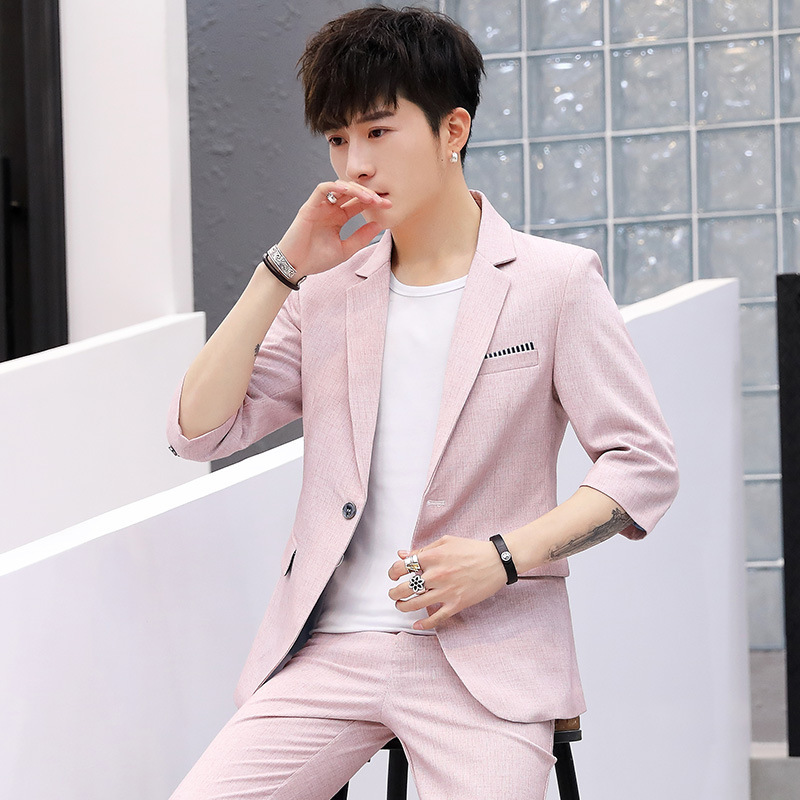 sleeve summer leisure suit male youths grid suit men's clothing han edition cultivate morality of sleeve business, See chart
sleeve summer leisure suit male youths grid suit men's clothing han edition cultivate morality of sleeve business, See chart
