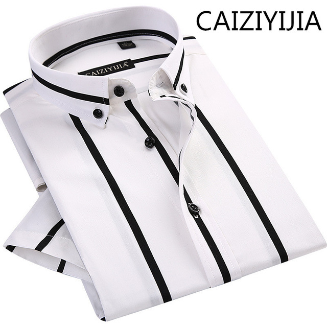 CAIZIYIJIA Summer New Arrivals Striped Short Sleeve Shirt For Men 100% Cotton Camisas Social Masculina Men Silm fit Dress Shirts, Czyj6330
CAIZIYIJIA Summer New Arrivals Striped Short Sleeve Shirt For Men 100% Cotton Camisas Social Masculina Men Silm fit Dress Shirts, Czyj6330