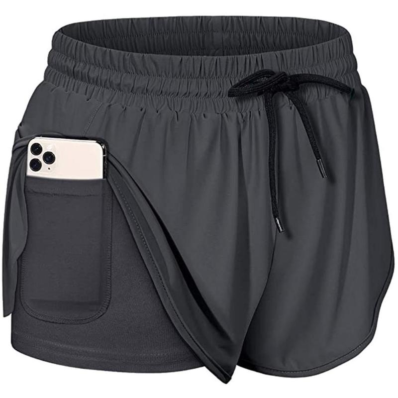 Women' Elastic Wasit Workout Running Shorts with Liner Pockets Outdoor Sport Yoga Shorts For Female Summer Hot Sale, Black
Women' Elastic Wasit Workout Running Shorts with Liner Pockets Outdoor Sport Yoga Shorts For Female Summer Hot Sale, Black