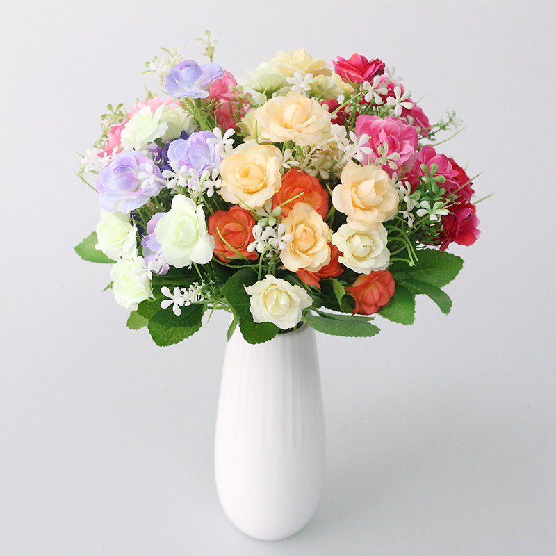 JAROWN Mini Artificial Rose Flowers 5Branch Simulation Plastic Silk flower Bouquet For Home Party Wedding Leisure Decoration Art, White
JAROWN Mini Artificial Rose Flowers 5Branch Simulation Plastic Silk flower Bouquet For Home Party Wedding Leisure Decoration Art, White