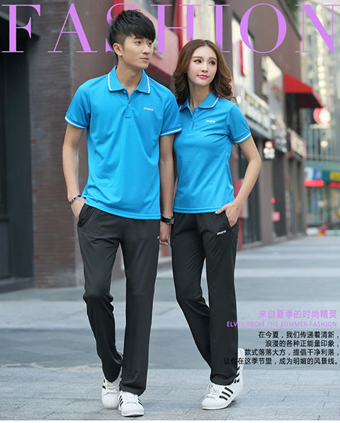Summer Style Breathable Comfortable Fitness Breathable Casual Couples Fold-down Collar Polp Shirt Sports Set, 1801 deep blue
Summer Style Breathable Comfortable Fitness Breathable Casual Couples Fold-down Collar Polp Shirt Sports Set, 1801 deep blue