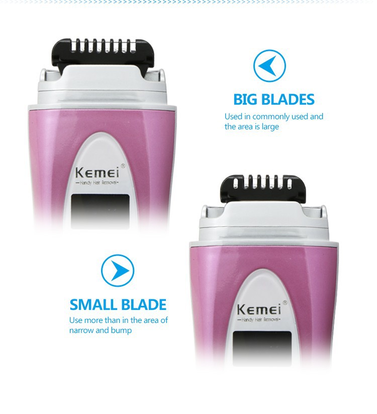 Kemei LED Light Infrared Hair Removal Women Wool Epilator Shaving Lady's Shaver Female Care Depilador Eletrico