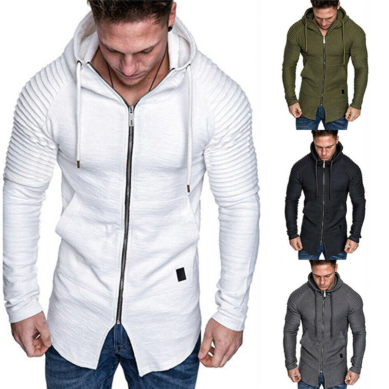 Fashion Pleated Long Sleeve Men Hoodies Casual Sports Jogging Men Sweatshirt Solid Hooded Coat Tops Male Hip Hop Hoodie Jackets, Black
Fashion Pleated Long Sleeve Men Hoodies Casual Sports Jogging Men Sweatshirt Solid Hooded Coat Tops Male Hip Hop Hoodie Jackets, Black