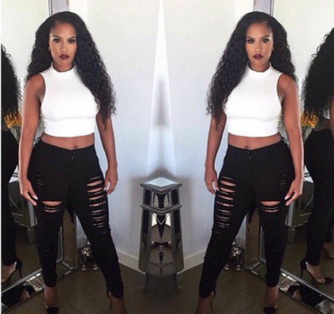Women' Designer Jeans Big Hole Fashion Personality Pants Beggar Wear Trendy Long Pants Elastic Leg Pants 2020High Waist Tight Sexy Trousers, White
Women' Designer Jeans Big Hole Fashion Personality Pants Beggar Wear Trendy Long Pants Elastic Leg Pants 2020High Waist Tight Sexy Trousers, White