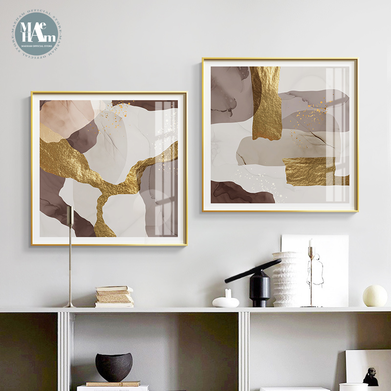 Abstract Marble Canvas Print Paintings Brown gold foil Poster Nordic Wall Art Pictures on Canvas Living Room Office Home Decor
Abstract Marble Canvas Print Paintings Brown gold foil Poster Nordic Wall Art Pictures on Canvas Living Room Office Home Decor